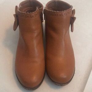Brown Ankle Boots with Bow Detail